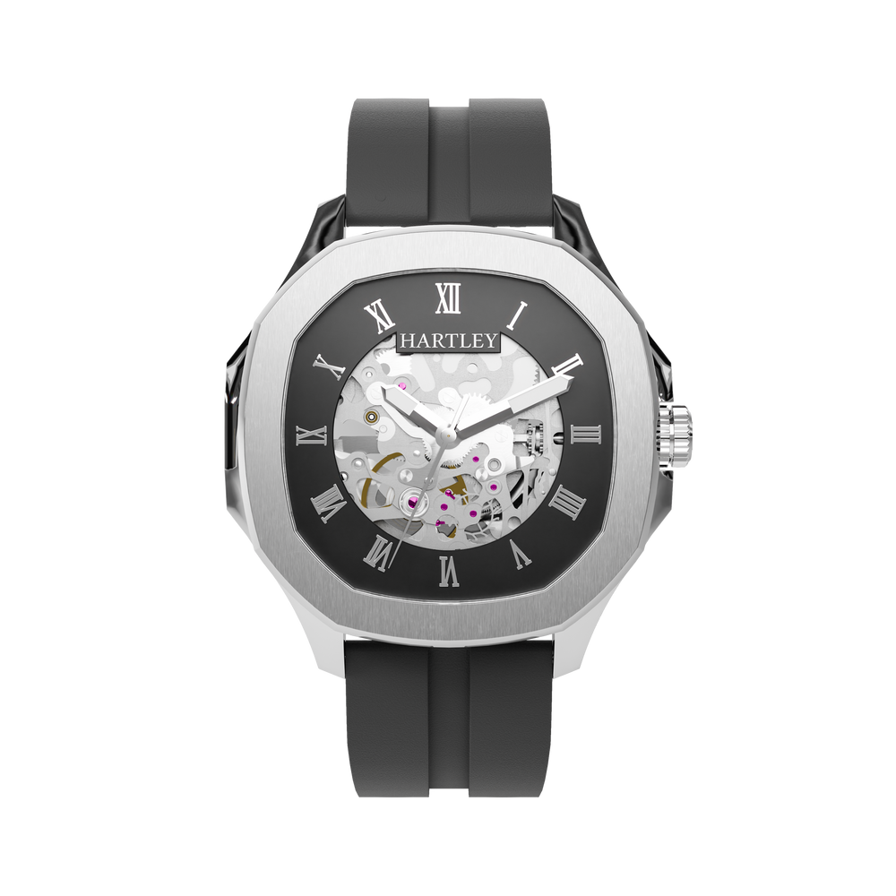 Legacy Silver with Black Silicone